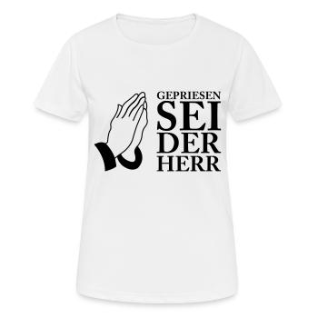 Praise be to the Lord 01 - Women's Breathable T-Shirt - white - Front - AI Model Female 172 dark (172cm)