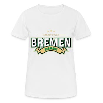 Brême - T-shirt respirant Femme - blanc - Devant - AI Model Female 172 dark (172cm)