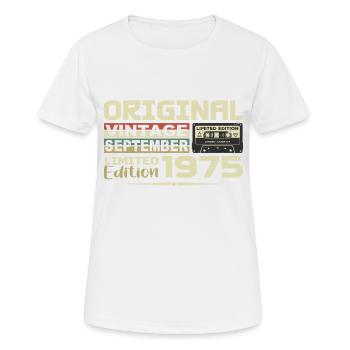 1975 - Les légendes Sont Nées en Septembre 1975 - T-shirt respirant Femme - blanc - Devant - AI Model Female 172 dark (172cm)