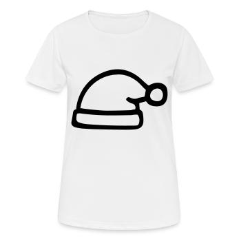 bonnet de noel - T-shirt respirant Femme - blanc - Devant - AI Model Female 172 dark (172cm)