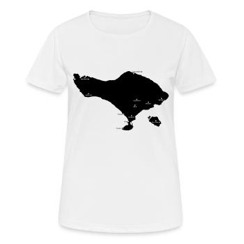 Bali - Frauen T-Shirt atmungsaktiv - Weiß - Vorne - AI Model Female 172 dark (172cm)