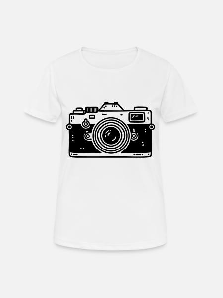 camera photographer photograph camera - Women's Breathable T-Shirt - white