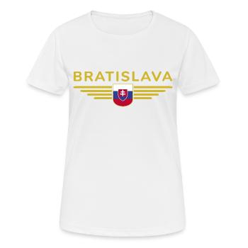 Bratislava, Slovaquie Style Design T-Shirt - T-shirt respirant Femme - blanc - Devant - AI Model Female 172 dark (172cm)