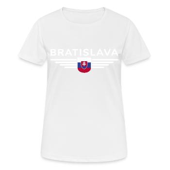 Bratislava, Slovaquie Style Design T-Shirt - T-shirt respirant Femme - blanc - Devant - AI Model Female 172 dark (172cm)
