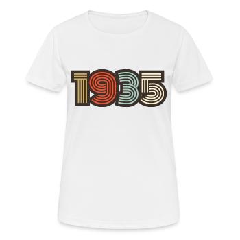 1935 rétro vintage - T-shirt respirant Femme - blanc - Devant - AI Model Female 172 dark (172cm)