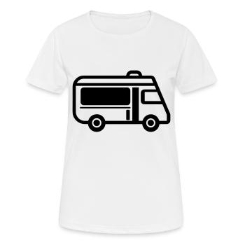 Wohnmobil - Frauen T-Shirt atmungsaktiv - Weiß - Vorne - AI Model Female 172 dark (172cm)