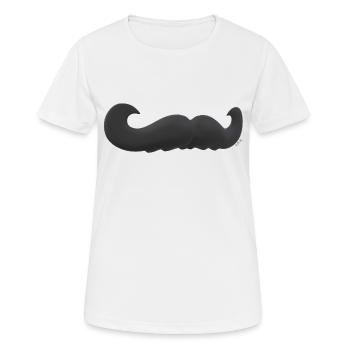 Schnurrbart - Frauen T-Shirt atmungsaktiv - Weiß - Vorne - AI Model Female 172 dark (172cm)