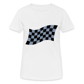 Racing Flag - Frauen T-Shirt atmungsaktiv - Weiß - Vorne - AI Model Female 172 dark (172cm)