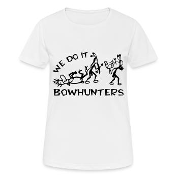 bowhunters - Frauen T-Shirt atmungsaktiv - Weiß - Vorne - AI Model Female 172 dark (172cm)
