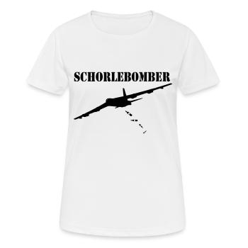 Schorlebomber - Frauen T-Shirt atmungsaktiv - Weiß - Vorne - AI Model Female 172 dark (172cm)