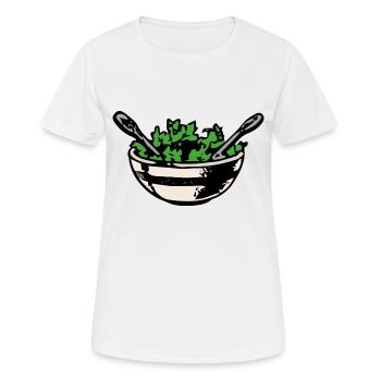 salad salad lettuce halloween vegetables vegetables36 - Women's Breathable T-Shirt - white - Front - AI Model Female 172 dark (172cm)
