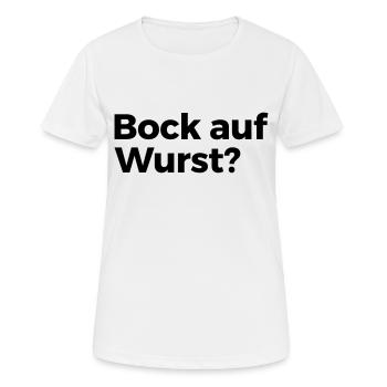 Bock auf Wurst - Frauen T-Shirt atmungsaktiv - Weiß - Vorne - AI Model Female 172 dark (172cm)
