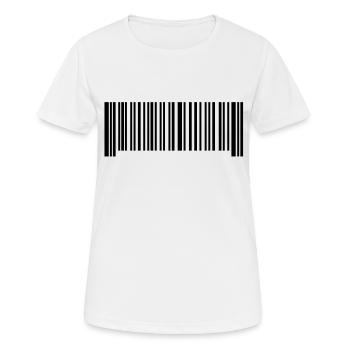 barcode symbol - Frauen T-Shirt atmungsaktiv - Weiß - Vorne - AI Model Female 172 dark (172cm)