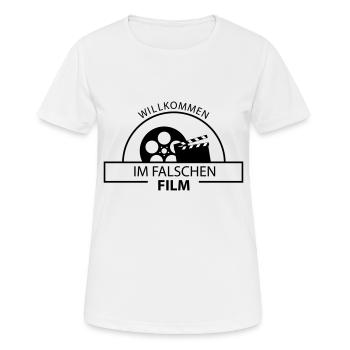 Falscher Film - Frauen T-Shirt atmungsaktiv - Weiß - Vorne - AI Model Female 172 dark (172cm)