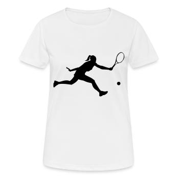 Tennis female - T-shirt respirant Femme - blanc - Devant - AI Model Female 172 dark (172cm)