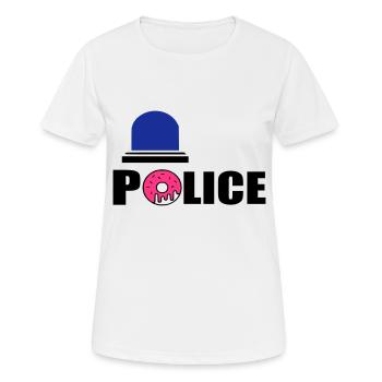 police d - T-shirt respirant Femme - blanc - Devant - AI Model Female 172 dark (172cm)