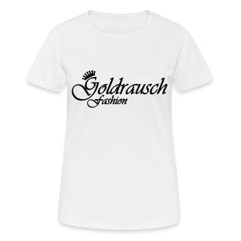 goldrausch fashion - Frauen T-Shirt atmungsaktiv - Weiß - Vorne - AI Model Female 172 dark (172cm)