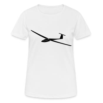 segelflugzeug_8 - Frauen T-Shirt atmungsaktiv - Weiß - Vorne - AI Model Female 172 dark (172cm)