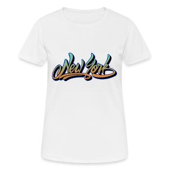 new york - Frauen T-Shirt atmungsaktiv - Weiß - Vorne - AI Model Female 172 dark (172cm)