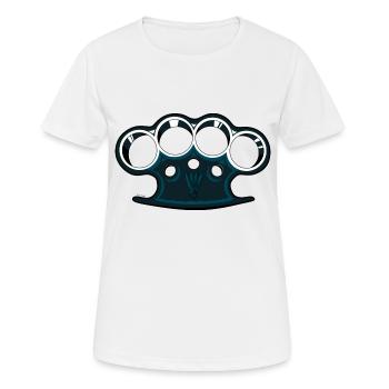 Amerikanische Faust - Frauen T-Shirt atmungsaktiv - Weiß - Vorne - AI Model Female 172 dark (172cm)