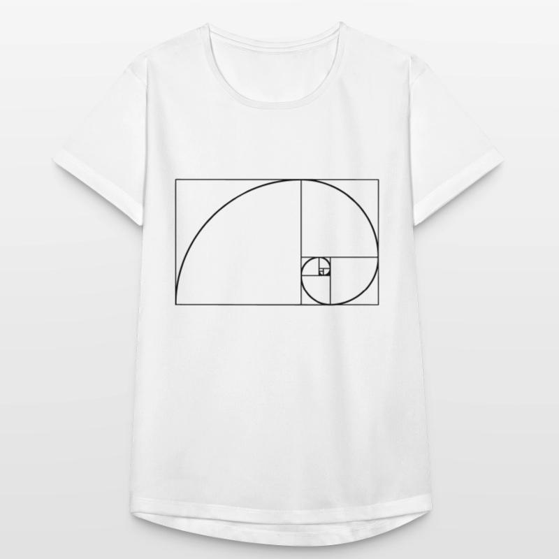 Spirale de Fibonacci, section doré, Phi, evolution T-shirt respirant Femme