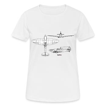Flugzeug - Frauen T-Shirt atmungsaktiv - Weiß - Vorne - AI Model Female 172 dark (172cm)