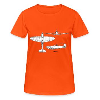 Airplane - Women's Breathable T-Shirt - neon orange - Front - AI Model Female 172 dark (172cm)