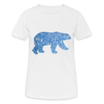 Ours polaire ours polaire - T-shirt respirant Femme - blanc - Devant - AI Model Female 172 dark (172cm)