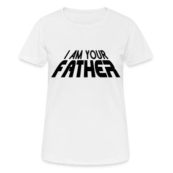 I am your FATHER 3D (1c) - T-shirt respirant Femme - blanc - Devant - AI Model Female 172 dark (172cm)
