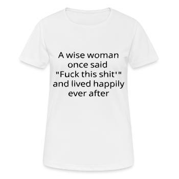 A Wise Woman - T-shirt respirant Femme - blanc - Devant - AI Model Female 172 dark (172cm)