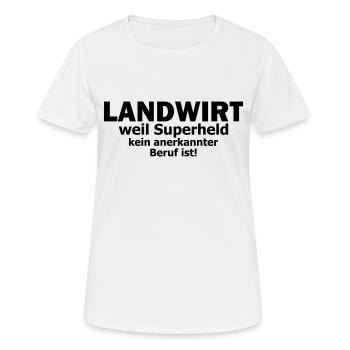 Landwirt - Frauen T-Shirt atmungsaktiv - Weiß - Vorne - AI Model Female 172 dark (172cm)