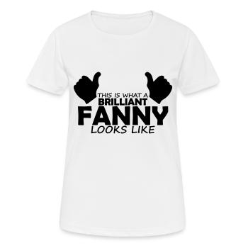 brilliant fanny - Women's Breathable T-Shirt - white - Front - AI Model Female 172 dark (172cm)