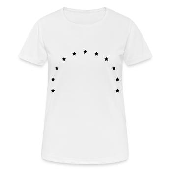 stars symbol - Frauen T-Shirt atmungsaktiv - Weiß - Vorne - AI Model Female 172 dark (172cm)