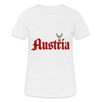 Österreich - Frauen T-Shirt atmungsaktiv - Weiß - Vorne - AI Model Female 172 dark (172cm)
