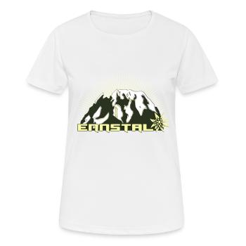 Ennstal - Steiermark - Grimming - Frauen T-Shirt atmungsaktiv - Weiß - Vorne - AI Model Female 172 dark (172cm)