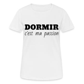Sleeper Sleeping Schlaf Schläfer Dormir Dormeur - Women's Breathable T-Shirt - white - Front - AI Model Female 172 dark (172cm)