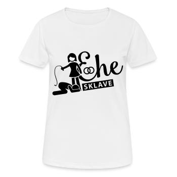 ehe sklave design - Frauen T-Shirt atmungsaktiv - Weiß - Vorne - AI Model Female 172 dark (172cm)