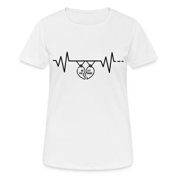 Herzschlag Freundschaft Herz Kette Best Friends - Frauen T-Shirt atmungsaktiv - Weiß - Vorne - AI Model Female 172 dark (172cm)