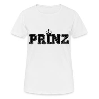 prinz - Frauen T-Shirt atmungsaktiv - Weiß - Vorne - AI Model Female 172 dark (172cm)