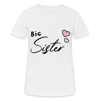 Big sister siblings heart - Women's Breathable T-Shirt - white - Front - AI Model Female 172 dark (172cm)