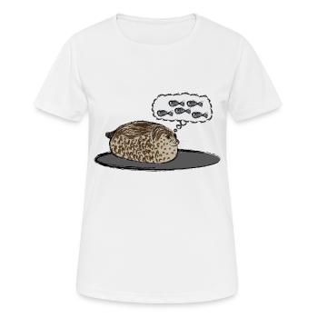 Phoque épais / Phoque joufflu - T-shirt respirant Femme - blanc - Devant - AI Model Female 172 dark (172cm)