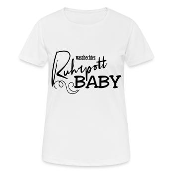 Waschechtes Ruhrpott Baby - Frauen T-Shirt atmungsaktiv - Weiß - Vorne - AI Model Female 172 dark (172cm)