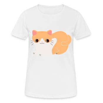 Chat mignon - T-shirt respirant Femme - blanc - Devant - AI Model Female 172 dark (172cm)
