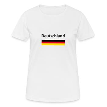 Allemagne - T-shirt respirant Femme - blanc - Devant - AI Model Female 172 dark (172cm)