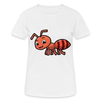 Ameise - Frauen T-Shirt atmungsaktiv - Weiß - Vorne - AI Model Female 172 dark (172cm)