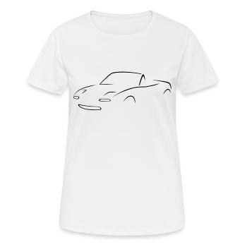 Miata NA black - Women's Breathable T-Shirt - white - Front - AI Model Female 172 dark (172cm)