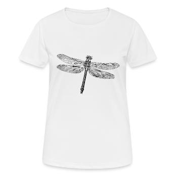 Fliegende Libelle - Frauen T-Shirt atmungsaktiv - Weiß - Vorne - AI Model Female 172 dark (172cm)