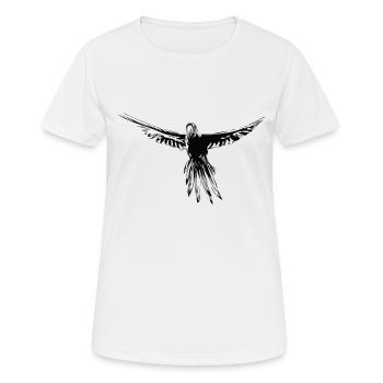 Fliegender Papagei - Frauen T-Shirt atmungsaktiv - Weiß - Vorne - AI Model Female 172 dark (172cm)