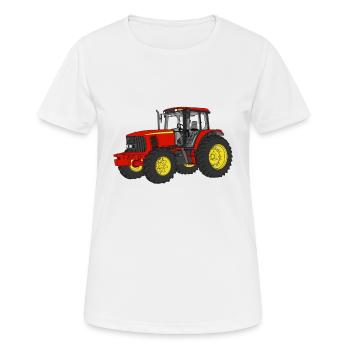 Traktor - Frauen T-Shirt atmungsaktiv - Weiß - Vorne - AI Model Female 172 dark (172cm)