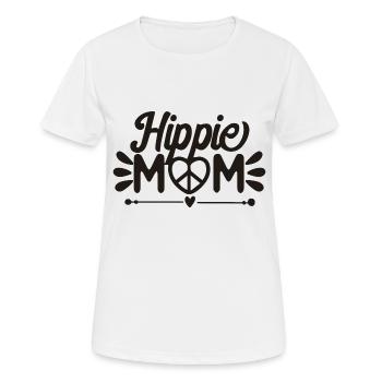 Hippie Mom - Frauen T-Shirt atmungsaktiv - Weiß - Vorne - AI Model Female 172 dark (172cm)